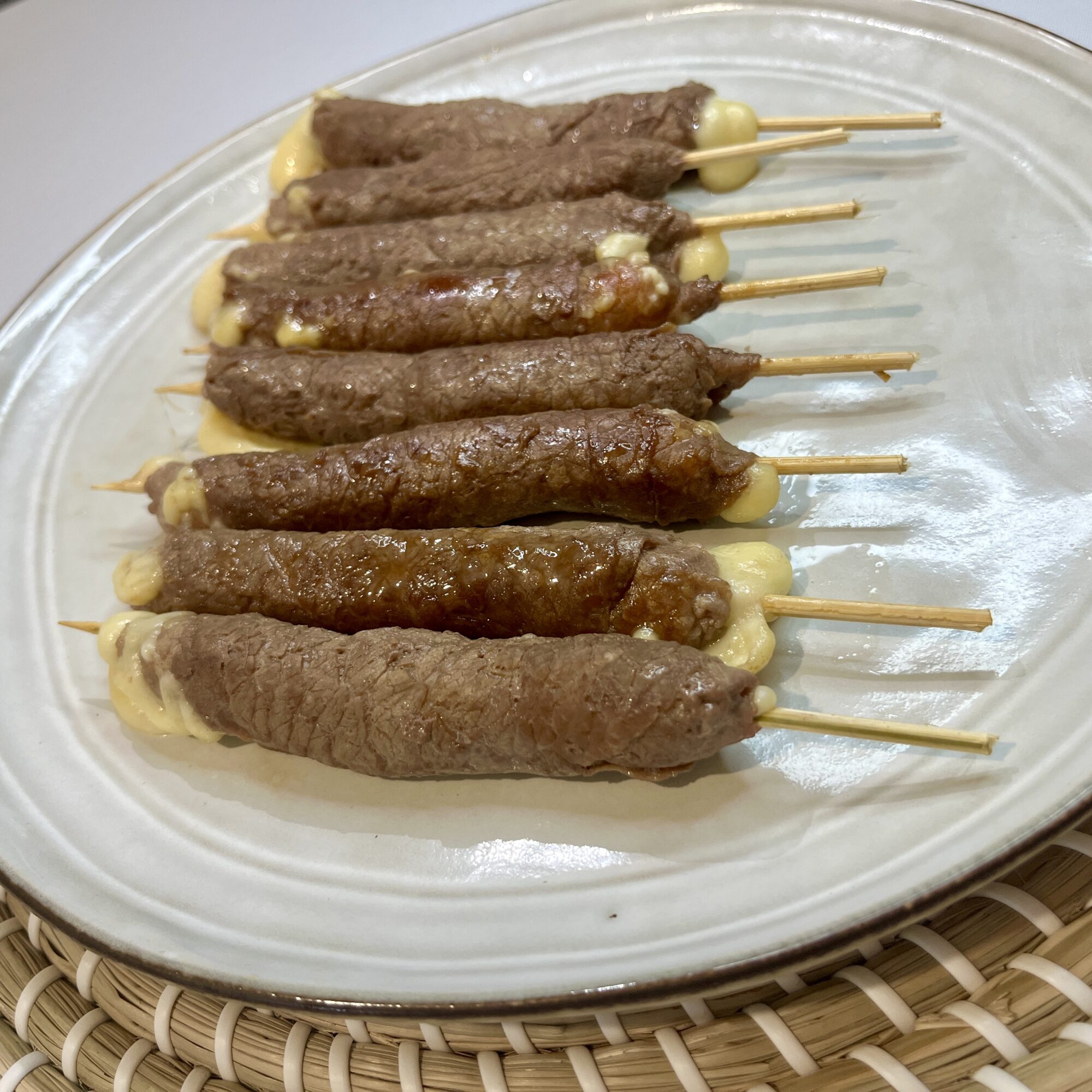 Yakitori Brochettes Boeuf Fromage Recette Simple Et Rapide - MeasyFL